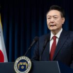 Le président sud-coréen Yoon Suk Yeol s'exprime samedi depuis le bureau présidentiel à Séoul, en Corée du Sud.