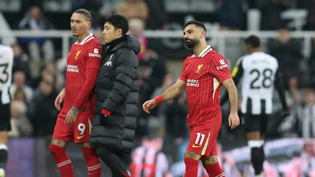 Newcastle United vs Liverpool – St James Park – Mercredi 4 décembre 2024 – Mohamed Salah de Liverpool est vu à temps plein